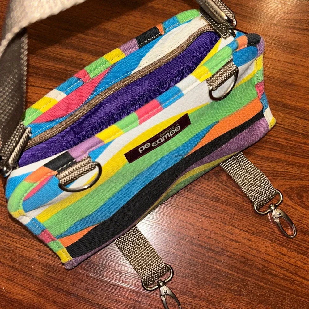 VTG Po Campo Bike Handlebar Clutch Vibrant Multicolor Wave Bag  HTF